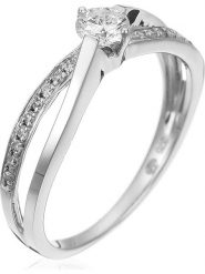 Maison héritage PARIS Złoty pierścionek "Joli Solitaire" z diamentami rozmiar: 61. Szare pierścionki Maison héritage PARIS, z diamentem, złote. Za 2,884.05 zł.