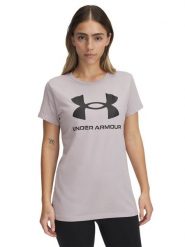 Under Armour Koszulka "Rival" w kolorze fioletowym rozmiar: S. Różowe bluzki Under Armour, s, bez wzorów, bez kołnierzyka, bez ramiączek. Za 65.85 zł.
