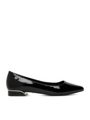 MEXX Baleriny EO-CD25-373-1 Czarny. Czarne baleriny Mexx, bez wzorów, z lakierowanej skóry, bez obcasa. Za 279.99 zł.