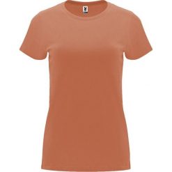 Damska Koszulka Z Krótkim Rękawem Capri. Brązowe bluzki ROLY, s, bez wzorów, sportowe, bez kołnierzyka, bez ramiączek. Za 31.99 zł.