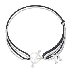 Bransoletka Marielle posrebrzana. Czarne bransoletki Lilou, posrebrzane. Za 167.00 zł.