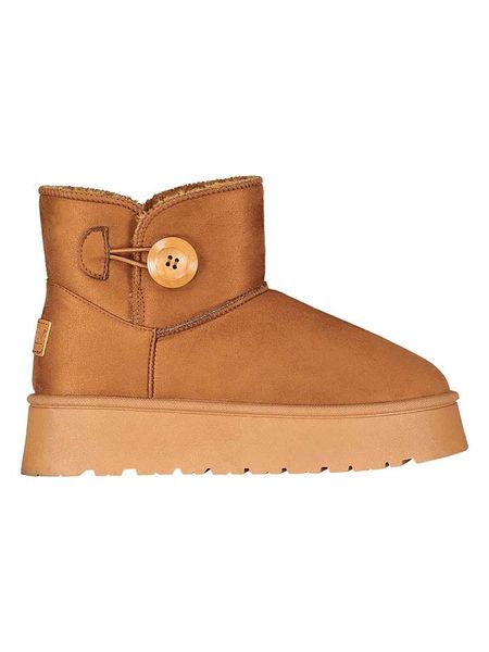 Geographical Norway Botki zimowe "Osiris" w kolorze jasnobrązowym rozmiar: 41. Brązowe botki Geographical Norway, na zimę, bez wzorów, z futra, bez obcasa, bez zapięcia. Za 78.99 zł.