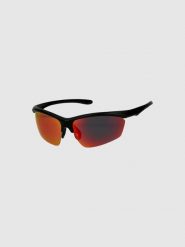 4F Okulary sportowe z multibarwną powłoką - czerwone Uniwersalny. Czerwone okulary przeciwsłoneczne 4f, bez wzorów, sportowe. Za 149.99 zł.
