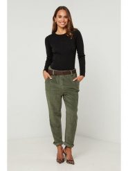 L'armoire de Suzette Spodnie w kolorze khaki rozmiar: 38/40. Brązowe spodnie materiałowe L'armoire de Suzette, l, bez wzorów, z materiału, z standardowym stanem. Za 108.99 zł.