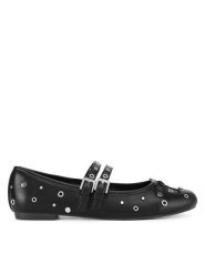 JENNY Baleriny LS4193-58 Czarny. Czarne baleriny Jenny, bez wzorów, z materiału, bez obcasa. Za 95.99 zł.