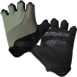 Rękawiczki rowerowe dla dorosłych krótkie Force Land unisex. Zielone rękawiczki FORCE, bez wzorów, sportowe. Za 109.90 zł.