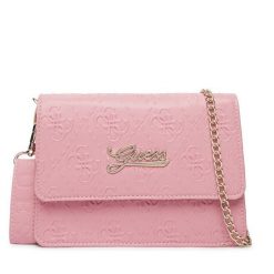 Torebka Guess. Czerwone kopertówki Guess, z aplikacjami, bez dodatków. Za 289.99 zł.