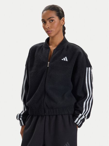 Adidas Bluza Holiday High Pile JM1891 Czarny Loose Fit. Czarne bluzy Adidas, m, bez wzorów, z syntetyku, bez kaptura. Za 249.99 zł.