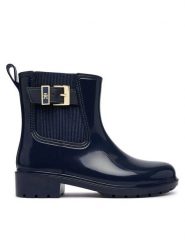 Tommy Hilfiger Kalosze Th Buckle Glossy Ankle Rain Boot FW0FW09543 Granatowy. Niebieskie kalosze TOMMY HILFIGER, bez wzorów, z syntetyku. Za 409.99 zł.