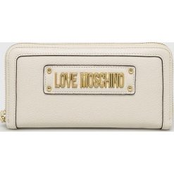 Love Moschino - Portfel. Białe portfele Love Moschino, bez wzorów, z materiału. W wyprzedaży za 219.90 zł.