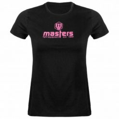 T-shirt Damski Basic. Czarne t-shirty MASTERS, bez wzorów, bez kołnierzyka, bez ramiączek. Za 111.99 zł.