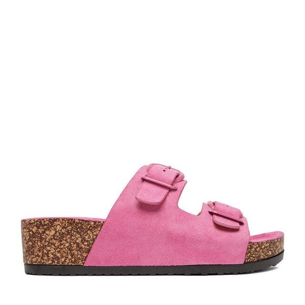 Klapki JENNY. Czerwone klapki Jenny, bez wzorów, bez obcasa. Za 79.99 zł.