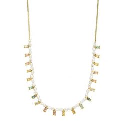 Purelei Purelei Naszyjnik Colorful Coral Naszyjniki 1 ct Damski. Białe naszyjniki Purelei, z cyrkonią, pozłacane. Za 194.59 zł.