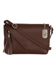 Anna Morellini Skórzana torebka "Lola" w kolorze ciemnobrązowym - 24 x 18 x 6 cm rozmiar: onesize. Brązowe torby na ramię Anna Morellini, bez wzorów, z materiału, na ramię, bez dodatków. Za 173.99 zł.