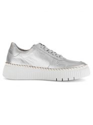 Gabor Skórzane sneakersy w kolorze srebrnym rozmiar: 42. Szare trampki Gabor, bez wzorów, bez zapięcia. Za 259.74 zł.