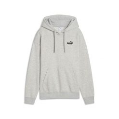 Damska wygodna bluza z kapturem Essentials z małym logo No. 1 PUMA. Szare bluzy Puma, bez wzorów, z gumy, z kapturem. Za 219.00 zł.