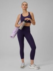 4F Legginsy treningowe szybkoschnące damskie - fioletowe L. Fioletowe legginsy 4f, l, bez wzorów. Za 119.99 zł.