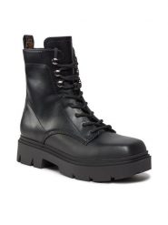 Guess Trapery Ramsay FL8RMY ELE10 Czarny. Czarne botki Guess, ze skóry. Za 819.99 zł.