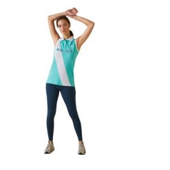 Damska koszulka polo Ariat Taryn. Niebieskie bluzki Ariat, bez wzorów, bez kołnierzyka, bez ramiączek. Za 281.50 zł.