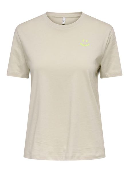 ONLY Koszulka w kolorze beżowym rozmiar: XL. Brązowe bluzki Only, xl, bez wzorów, z bawełny, bez kołnierzyka, bez ramiączek. Za 46.95 zł.