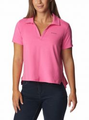 Columbia Koszulka funkcyjna polo "Sun Trek™" w kolorze różowym rozmiar: XL. Różowe koszulki polo Columbia, xl, bez wzorów, z materiału, bez kołnierzyka, bez ramiączek. Za 103.45 zł.