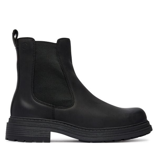 Sztyblety Clarks. Czarne botki Clarks, bez wzorów, bez obcasa, na płaskiej podeszwie, bez zapięcia. Za 569.99 zł.