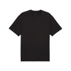 Koszulka unisex Essentials Elevated PUMA Black. Czarne koszulki sportowe Puma, bez wzorów, z materiału, bez ramiączek. Za 109.00 zł.