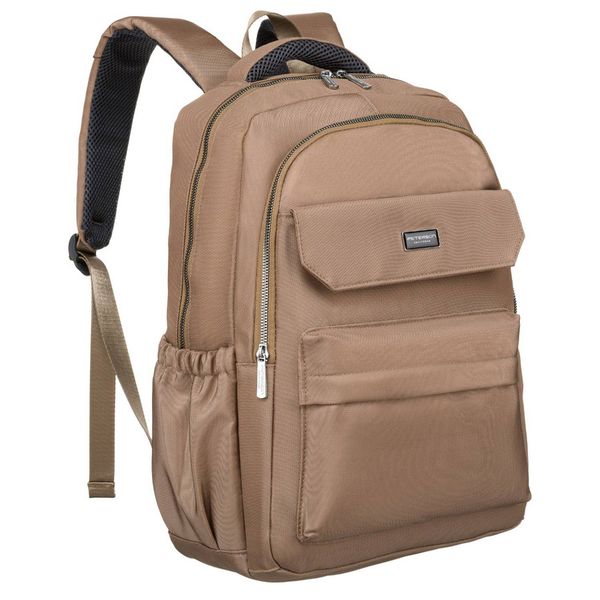 Plecak podręczny Peterson PTN CPY-02 beżowy. Brązowe plecaki Peterson, bez wzorów, z materiału. Za 97.99 zł.