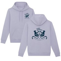 Bluza z bawełny organicznej – 2 małpki – z kapturem / dla dorosłych (liliowa). Fioletowe bluzy sportowe SURF MONKEY, l, bez wzorów, z bawełny, z kapturem. Za 349.95 zł.
