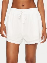 Seafolly Szorty materiałowe Beachedit 55429-SH Biały Regular Fit. Białe szorty Seafolly, bez wzorów, z bawełny. Za 229.99 zł.