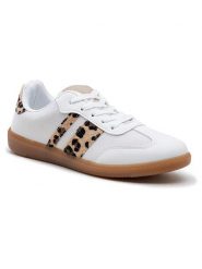 Foreverfolie Sneakersy w kolorze biało-brązowym rozmiar: 40. Białe trampki Foreverfolie, bez wzorów, bez zapięcia. Za 154.07 zł.