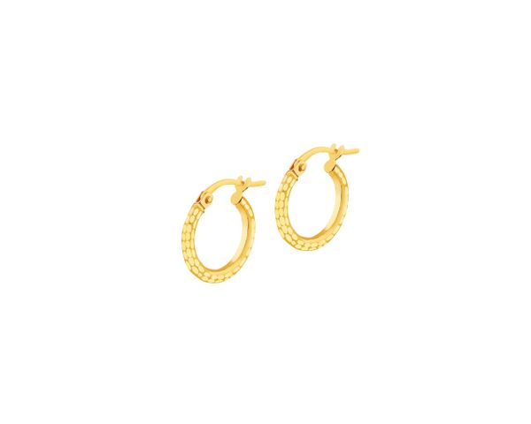 Złote kolczyki - koła, 16 mm. Żółte kolczyki Apart, złote. Za 539.00 zł.