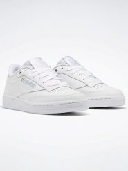 Reebok Skórzane sneakersy "Club C 85" w kolorze srebrno-białym rozmiar: 38. Białe trampki Reebok, bez wzorów, bez zapięcia. Za 163.26 zł.