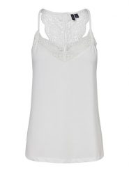 Vero Moda Top "Ana" w kolorze białym rozmiar: XL. Białe topy Vero Moda, xl, bez wzorów, z koronki, bez kołnierzyka, bez ramiączek. Za 61.60 zł.