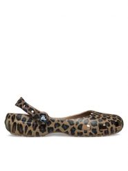 Crocs Baleriny Classic Animal Ballet 212478 Brązowy. Brązowe baleriny Crocs, bez wzorów, z tworzywa sztucznego, bez obcasa. Za 219.99 zł.