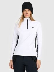 4F Bielizna termiczna ocieplana (góra) damska - biała S. Biała bielizna sportowa 4f, s, bez wzorów, z materiału. Za 129.99 zł.