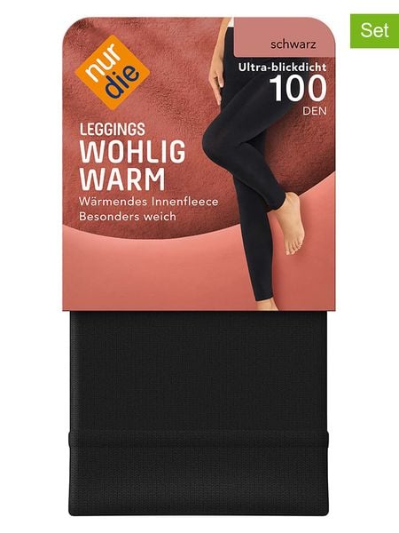 Nur Die Legginsy w kolorze czarnym rozmiar: 44-48. Czarne legginsy Nur Die, bez wzorów, z polaru. Za 45.54 zł.