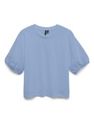 Vero Moda Bluzka w kolorze niebieskim rozmiar: S. Niebieskie bluzki Vero Moda, s, bez wzorów, z bawełny, bez kołnierzyka, bez ramiączek. Za 65.54 zł.