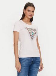 Guess T-Shirt Cherry Flower W4YI26 J1314 Różowy Slim Fit. Czerwone t-shirty Guess, xl, z aplikacjami, z bawełny, bez kołnierzyka, bez ramiączek. Za 139.99 zł.