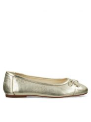 Gant Baleriny 30511857 Złoty. Żółte baleriny GANT, bez wzorów, ze skóry, bez obcasa. Za 389.99 zł.