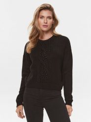 Liu Jo Sweter MF3005 MA51I Czarny Regular Fit. Czarne swetry Liu Jo, s, bez wzorów, z syntetyku, bez ramiączek. Za 779.99 zł.