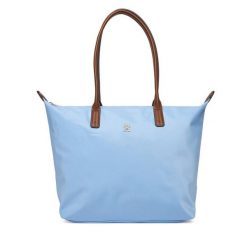 Torebka Tommy Hilfiger. Niebieskie shopper TOMMY HILFIGER, bez wzorów, bez dodatków. Za 409.99 zł.