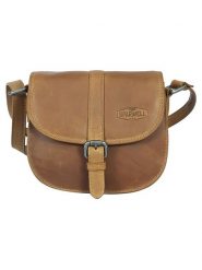 SPARWELL Skórzana torebka "Kreative Kiara" w kolorze jasnobrązowym - 19 x 16 x 10 cm rozmiar: onesize. Brązowe torby na ramię SPARWELL, bez wzorów, z materiału, na ramię, bez dodatków. Za 165.99 zł.
