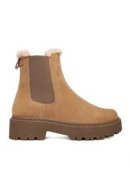 Lasocki Sztyblety CEO-WB-ALESSIA-43 Beżowy. Brązowe botki Lasocki, bez wzorów, z nubiku, bez obcasa, na płaskiej podeszwie, bez zapięcia. Za 259.99 zł.