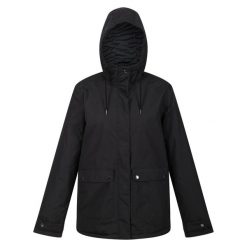 Kurtka Wodoodporna Damska Broadia. Czarne kurtki narciarskie Regatta, xl, bez wzorów, bez kaptura, narciarskie. Za 160.99 zł.