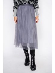 ASSUILI Spódnica w kolorze szarym rozmiar: 40. Szare spódnice Assuili, bez wzorów, z tiulu, klasyczne, midi. Za 152.99 zł.