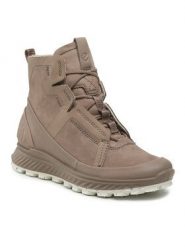 Botki ECCO. Czarne botki ecco, bez wzorów, z gore-texu, bez obcasa, na płaskiej podeszwie, bez zapięcia. Za 629.99 zł.
