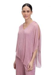 Vera Mont Bluzka w kolorze jasnoróżowym rozmiar: 38. Różowe bluzki Vera Mont, bez wzorów, z asymetrycznym kołnierzem, bez ramiączek. Za 173.99 zł.