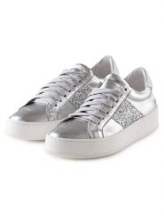 Anna Morellini Skórzane sneakersy "Torecia" w kolorze srebrnym rozmiar: 39. Szare trampki Anna Morellini, bez wzorów, bez zapięcia. Za 330.20 zł.