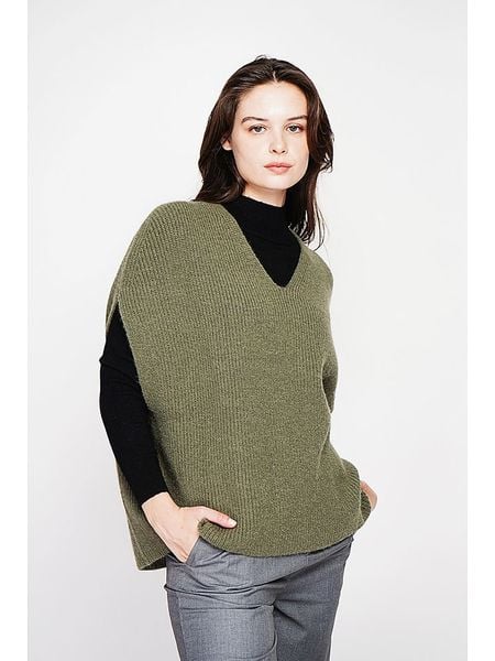 C& Jo Sweter w kolorze khaki rozmiar: 40. Brązowe swetry C& Jo, bez wzorów, ze splotem, bez ramiączek. Za 170.47 zł.